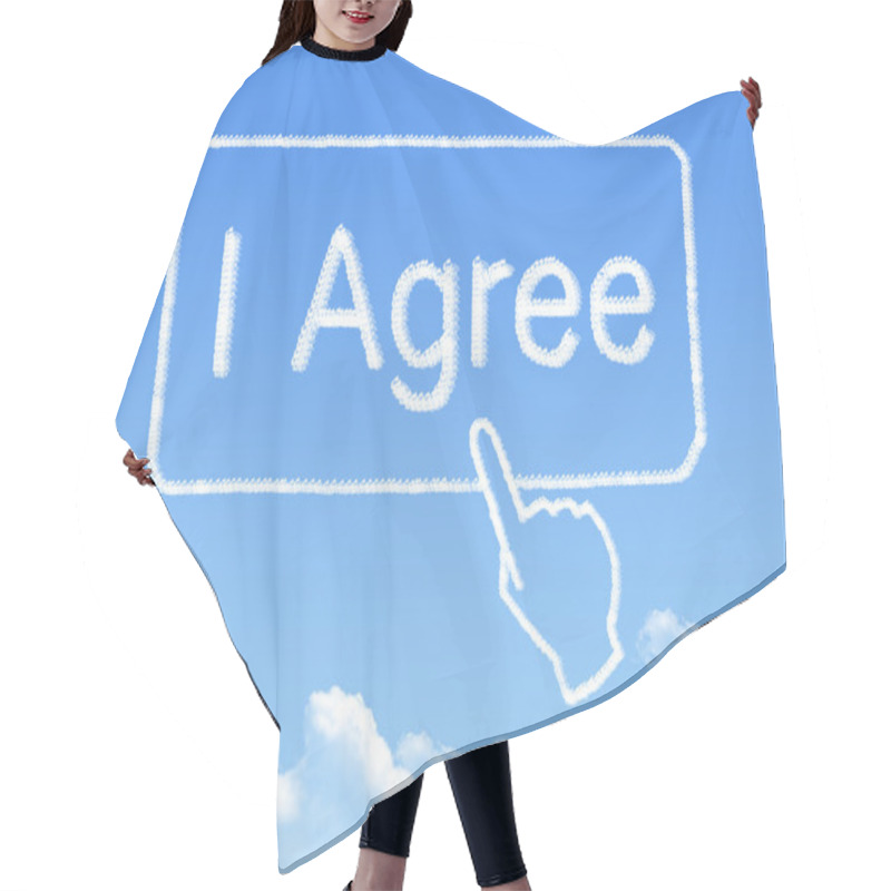 Personality  I Agree Message Cloud Shape Hair Cutting Cape