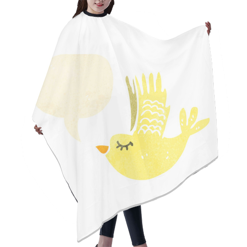 Personality  Retro Cartoon Flying Bird Hair Cutting Cape