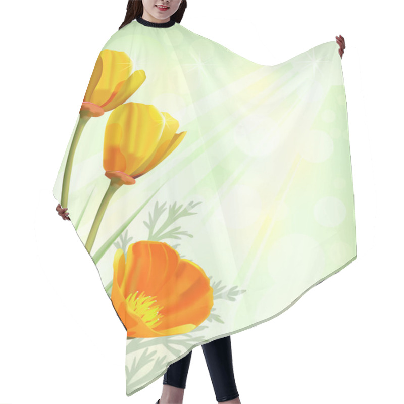 Personality  California Poppy, Eschscholzia Californica Hair Cutting Cape