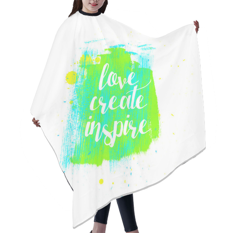 Personality  Love Create Inspire Typography Hair Cutting Cape