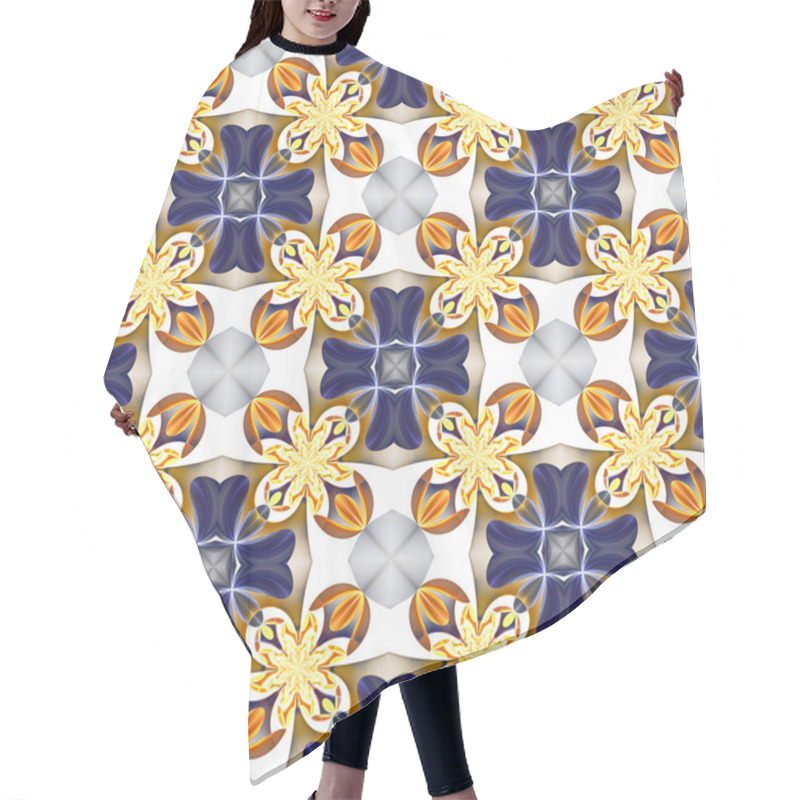 Personality  Beautiful Symmetrical Pattern Of The Flower Petals In Fractal De Hair Cutting Cape