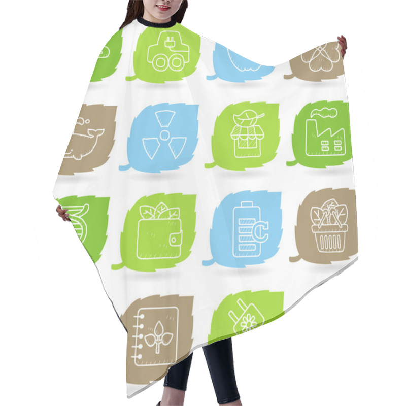 Personality  ECO Icon Set Hair Cutting Cape