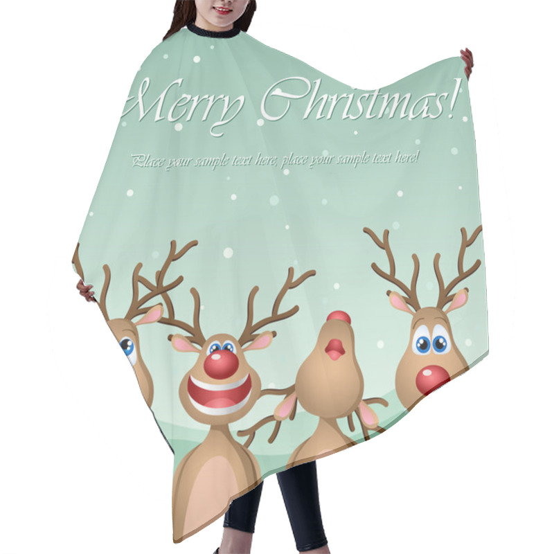 Personality  Singing Cartoon Deers Hair Cutting Cape