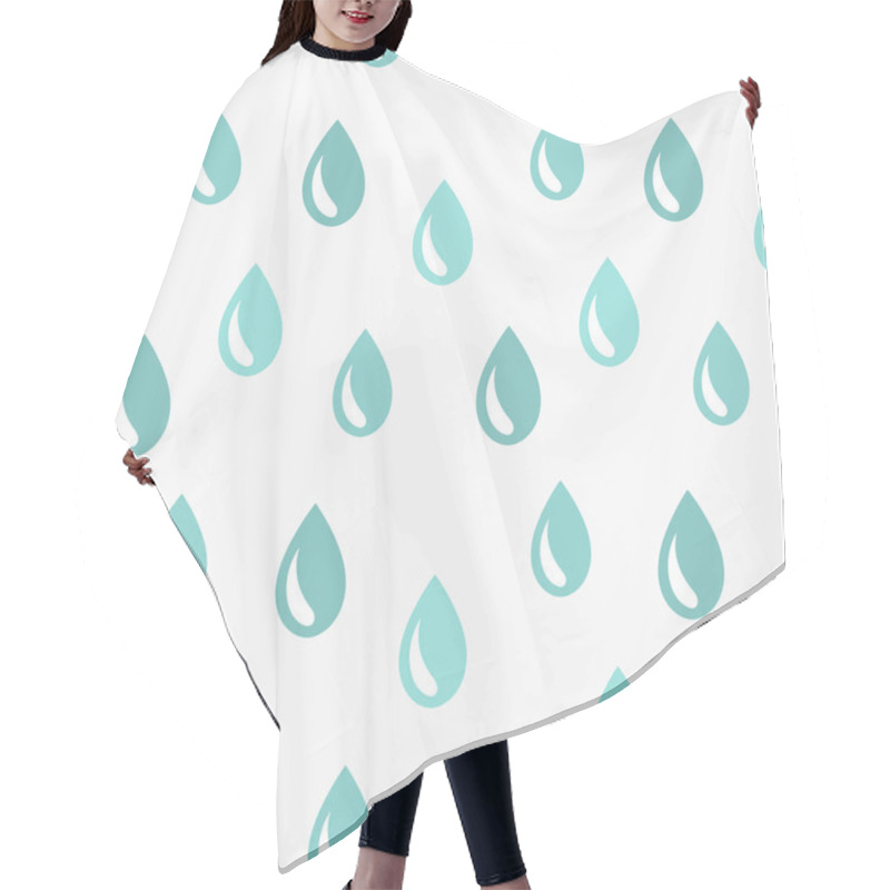 Personality  Rain Drops Seamless Pattern. Vector Illustration Hair Cutting Cape