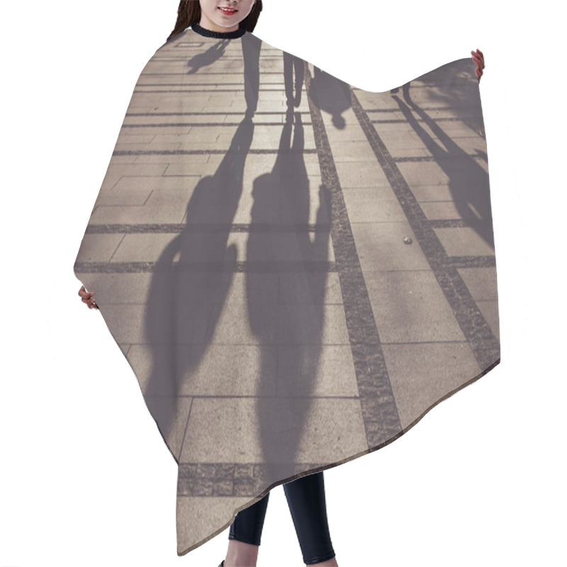 Personality  Silhouettes Of People Walking On City Street Hair Cutting Cape