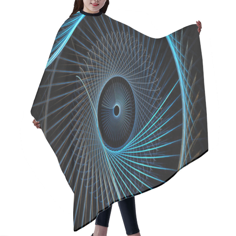 Personality  Abstract Fractal Spiral Pattern Hair Cutting Cape