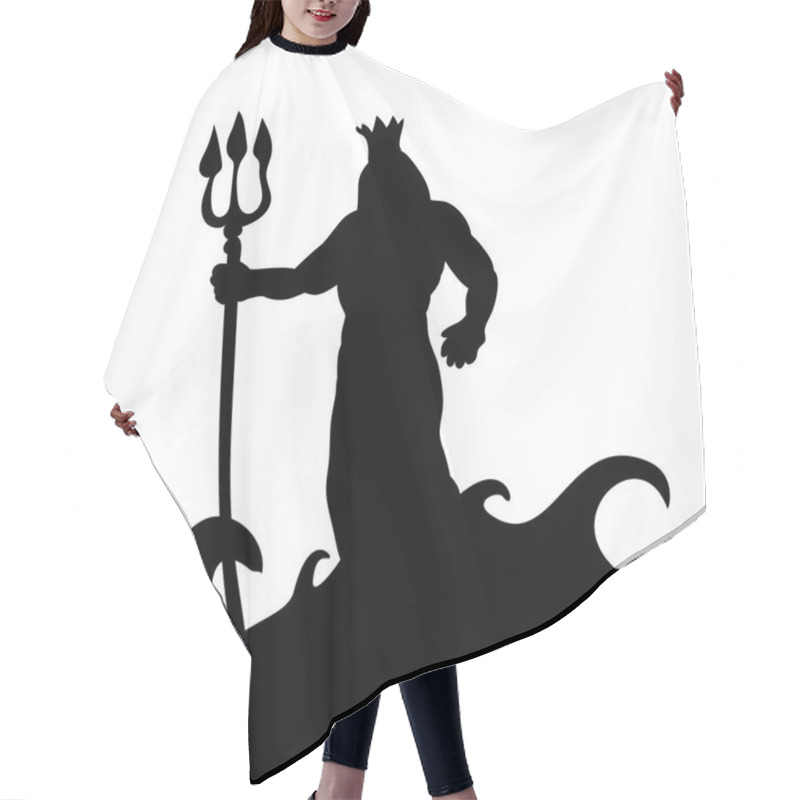 Personality  Poseidon God Silhouette Ancient Mythology Fantasy Hair Cutting Cape