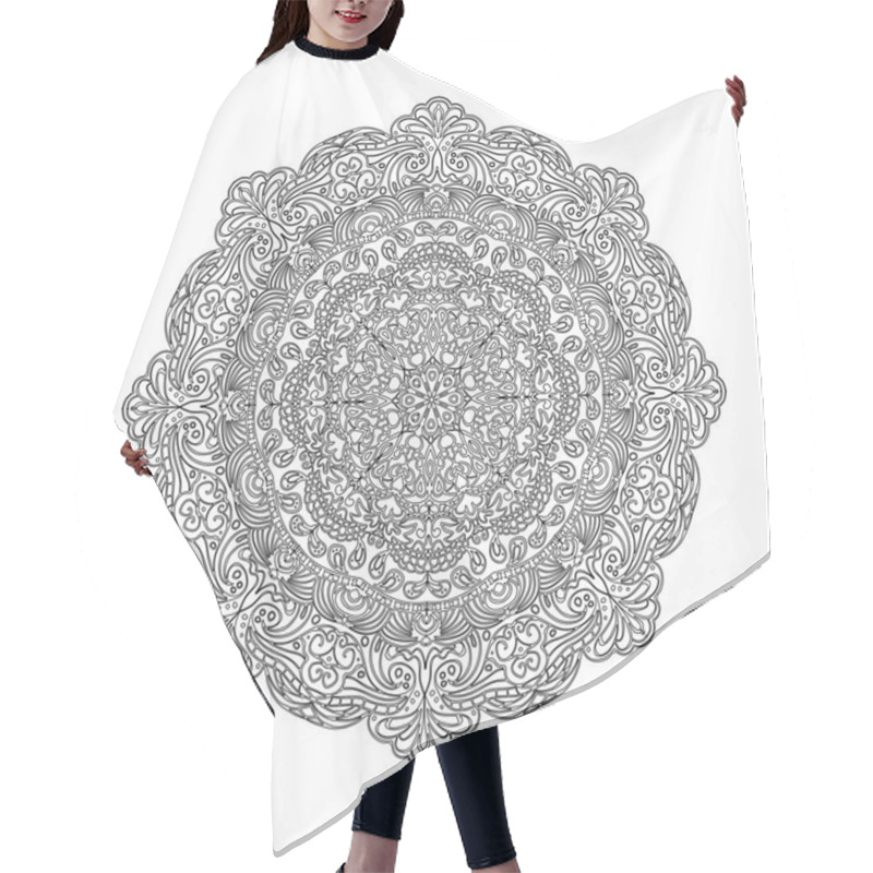 Personality  Mandala Ethnic Decorative Element  Hair Cutting Cape