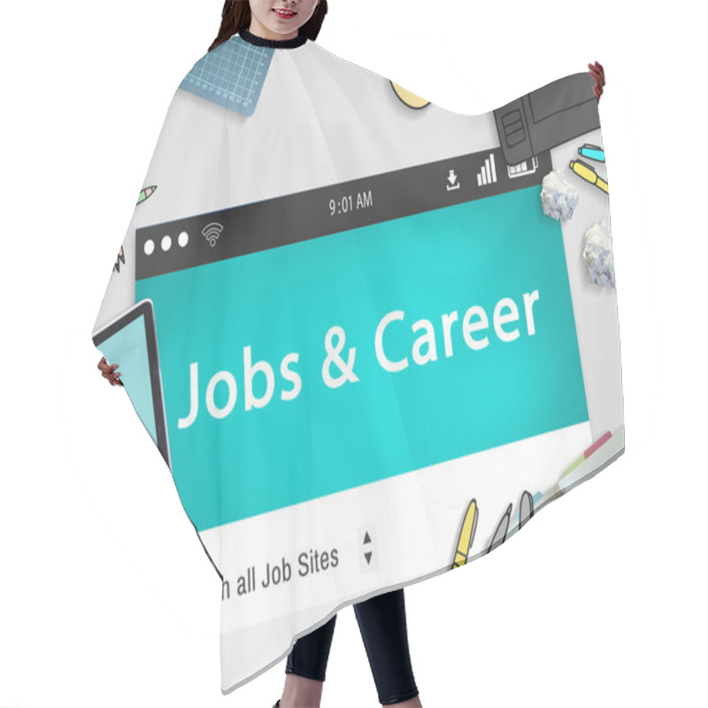 Personality  Job Search Career Concept Hair Cutting Cape