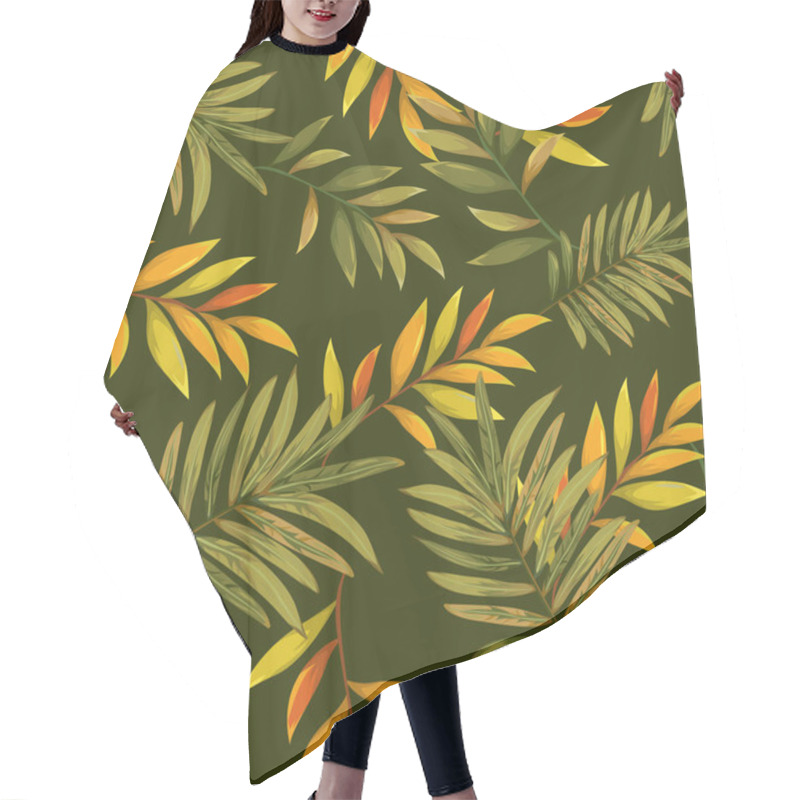 Personality  Seamless Pattern With Autumn Branches Hair Cutting Cape