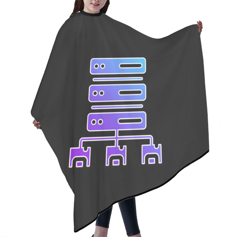 Personality  Big Data Blue Gradient Vector Icon Hair Cutting Cape