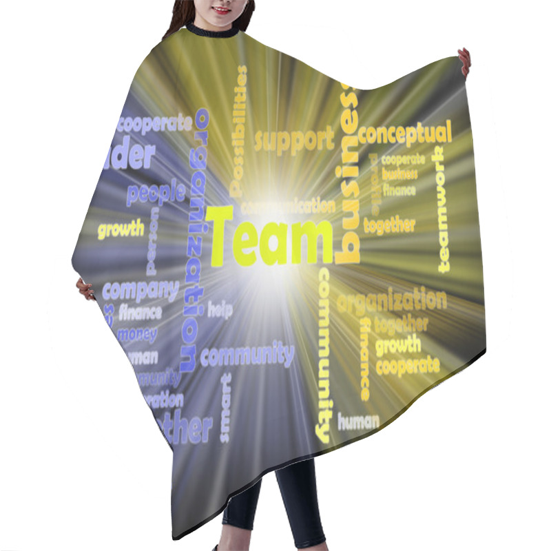 Personality  Team, Abstract Collage Hair Cutting Cape