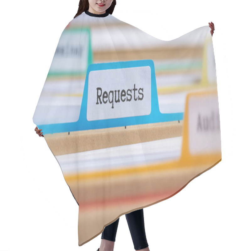 Personality  File Folders With A Tab Labeled Requests Hair Cutting Cape