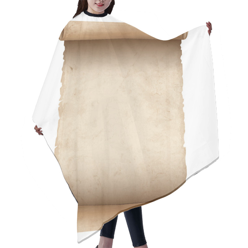 Personality  Vector Old Scroll Paper Hair Cutting Cape