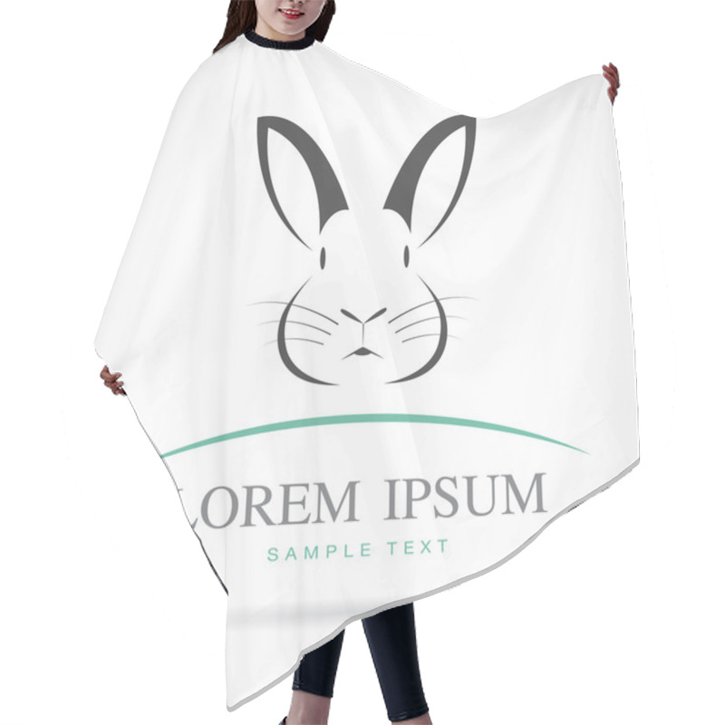 Personality  Vector Image Of An Rabbit Hair Cutting Cape