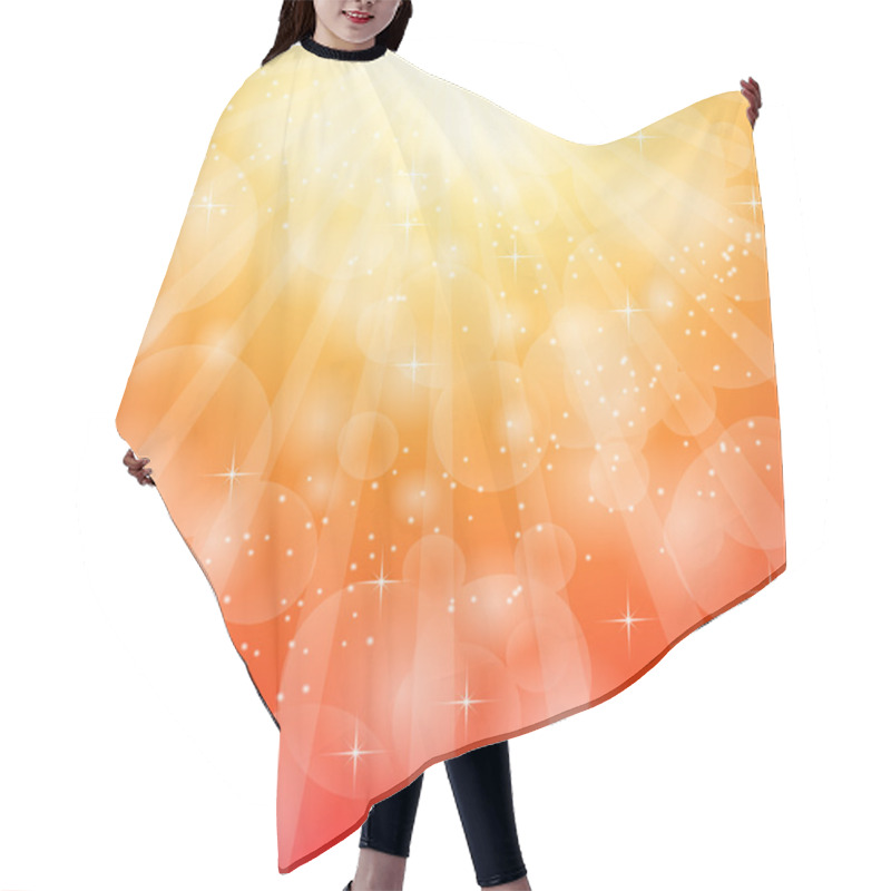 Personality  Red Bright Background With Rays. Abstract Illustration With Sun Beams Hair Cutting Cape