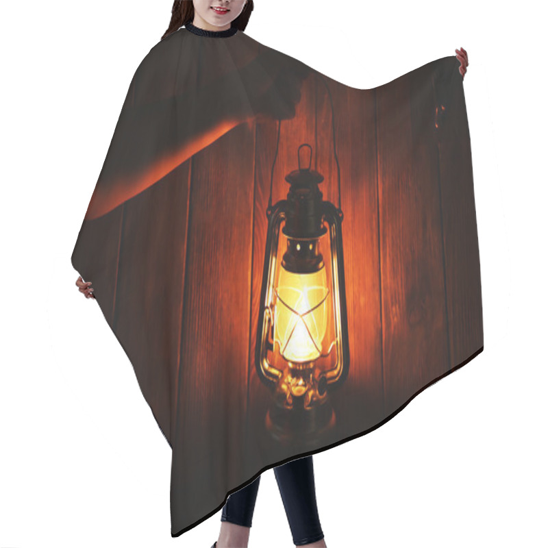 Personality  Lantern In Hands In Darkness Hair Cutting Cape