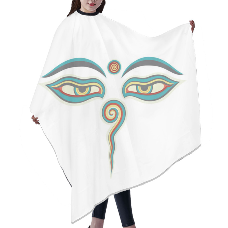 Personality  Eyes Of Buddha Hair Cutting Cape