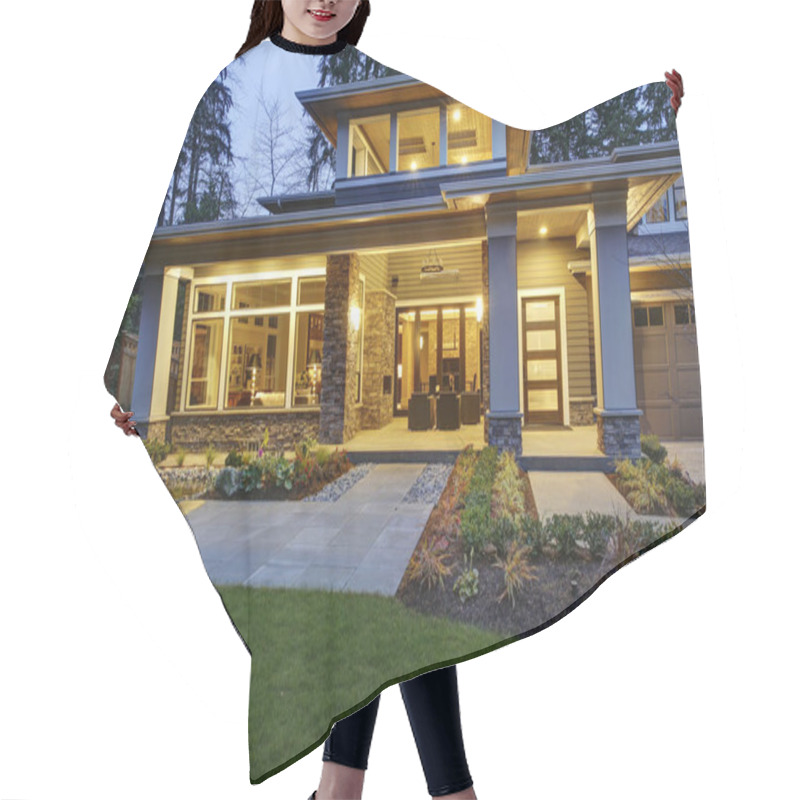 Personality  Luxurious New Construction Home Exterior  Hair Cutting Cape