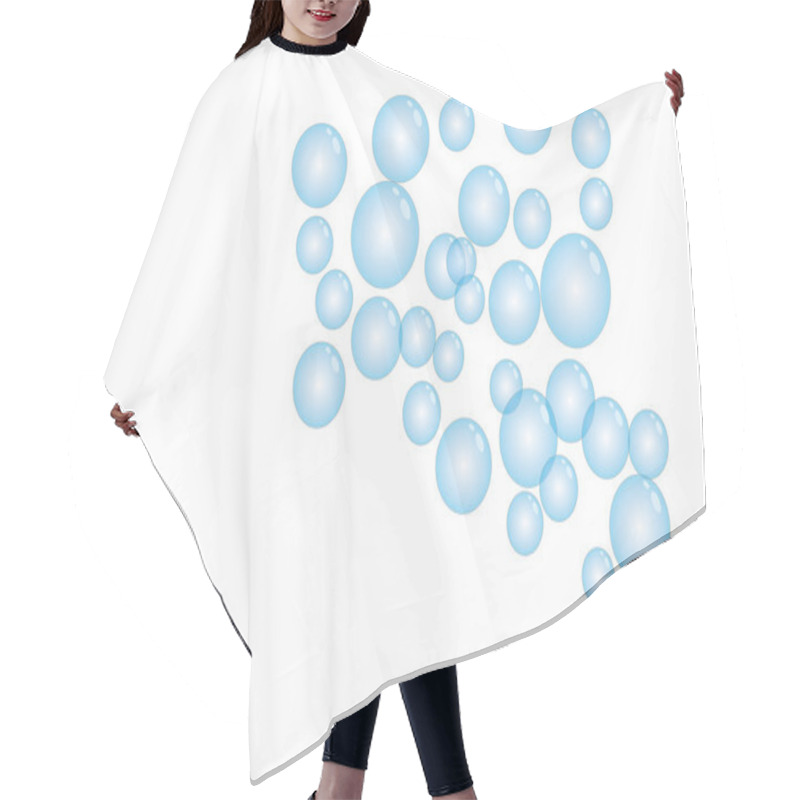 Personality  Blue Soap-bubbles Hair Cutting Cape