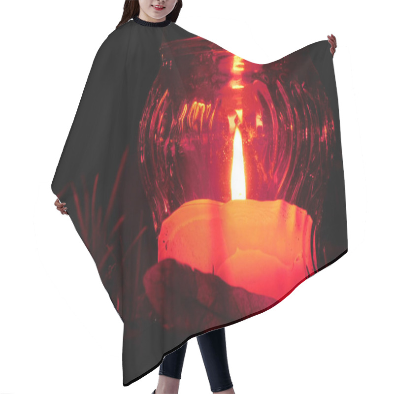 Personality  Votive Candle Burning Hair Cutting Cape