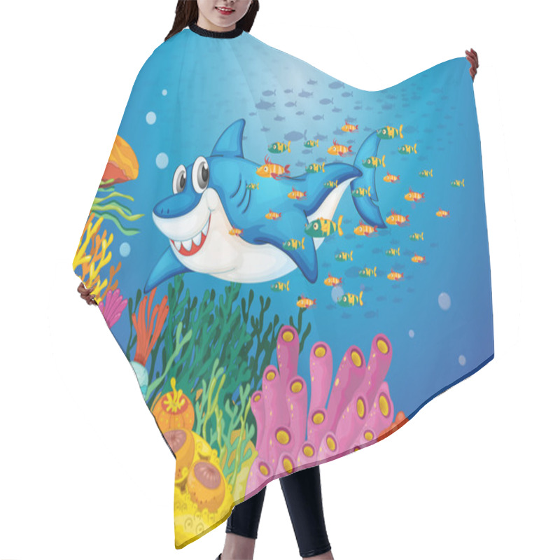 Personality  Shark Fish Hair Cutting Cape