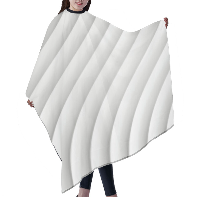 Personality  White Curve Texture With Shade And Shadow Hair Cutting Cape