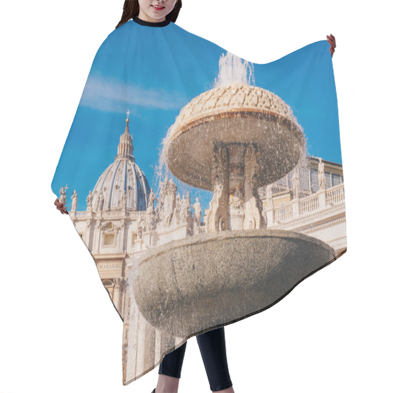 Personality  Saint Peter's Basilica And The Fountain In Front In Vatican, Rom Hair Cutting Cape