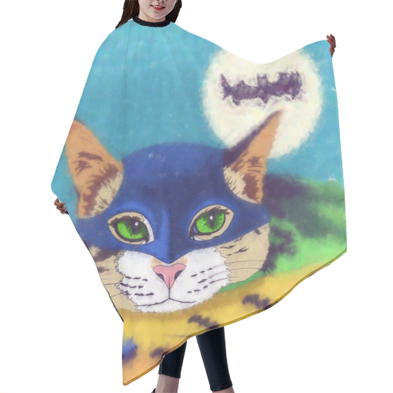 Personality  Cats Superheroes. Batmancat Hair Cutting Cape