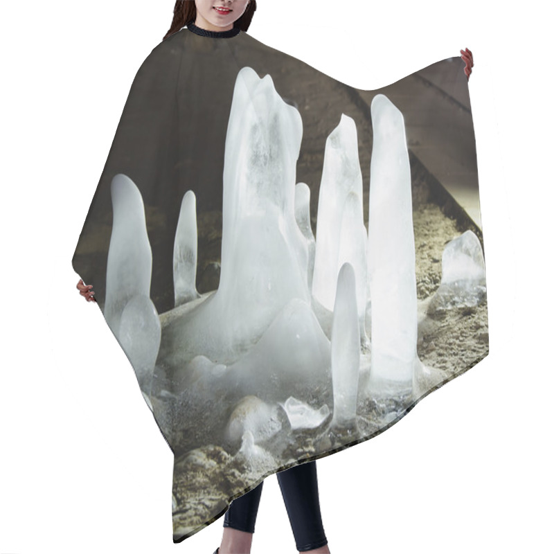 Personality  Ice Stalagmites. Hair Cutting Cape