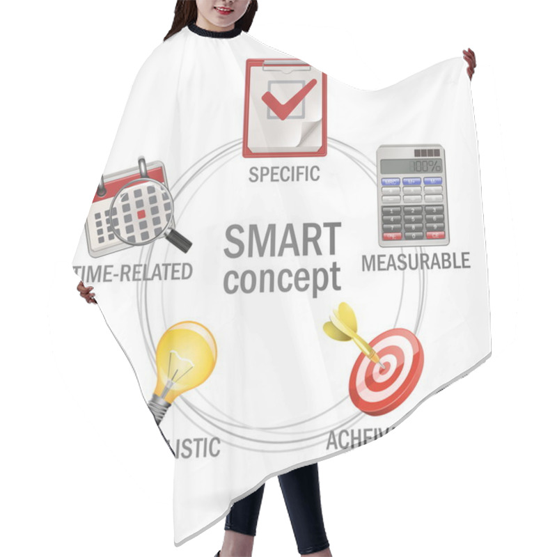 Personality  Vector SMART Concept Hair Cutting Cape