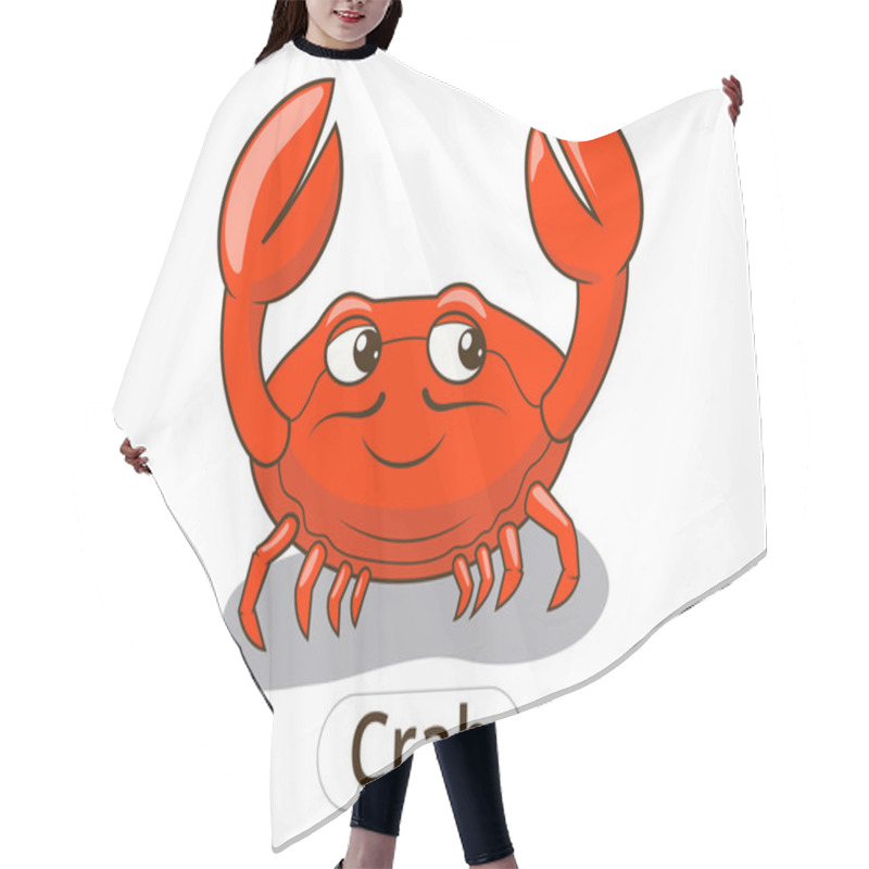 Personality  Crab Sea Animal Fish Cartoon Illustration Hair Cutting Cape