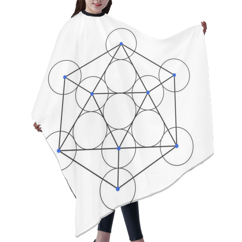 Personality  Circle Rectangle Graph. Scared Geometry Vector Design Elements. The World Of Geometry With Our Intricate Illustrations. Hair Cutting Cape