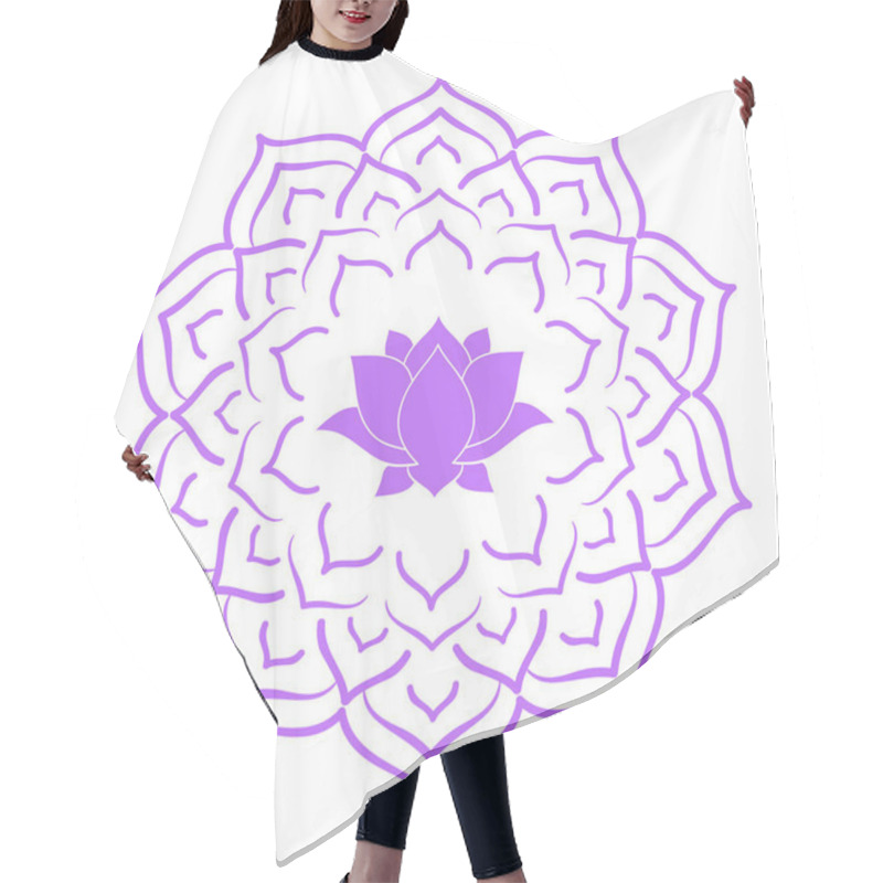 Personality  Mandala Ornament With Flower Lotus Hair Cutting Cape