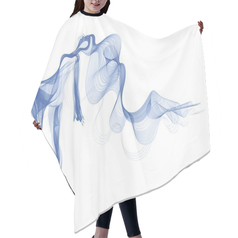 Personality  Abstract Dancer, Woman Silhouette Over White Hair Cutting Cape