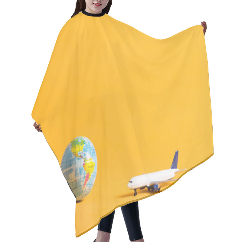 Personality  Travel Theme With Airplane And Globe Hair Cutting Cape