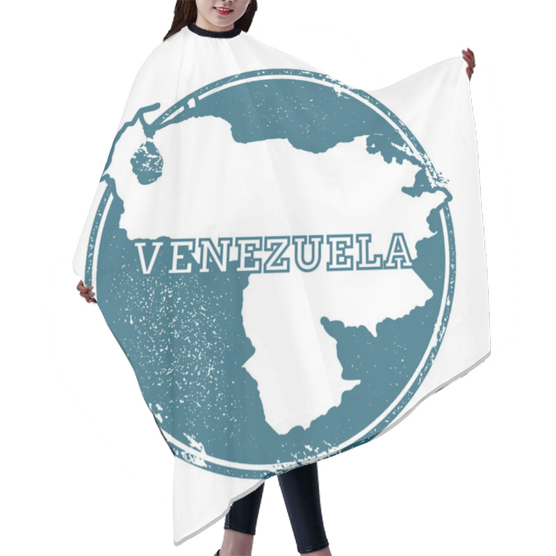 Personality  Grunge Rubber Stamp With Name And Map Of Venezuela, Bolivarian Republic Of, Vector Illustration. Hair Cutting Cape