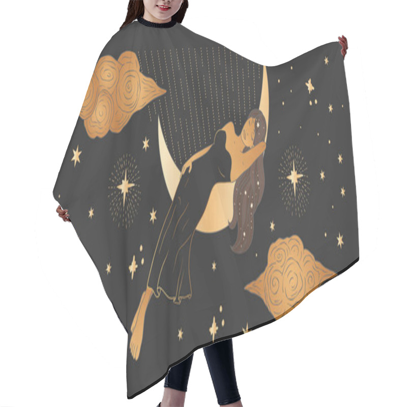 Personality  Celestial Woman Astrology Feminine Art. Hair Cutting Cape