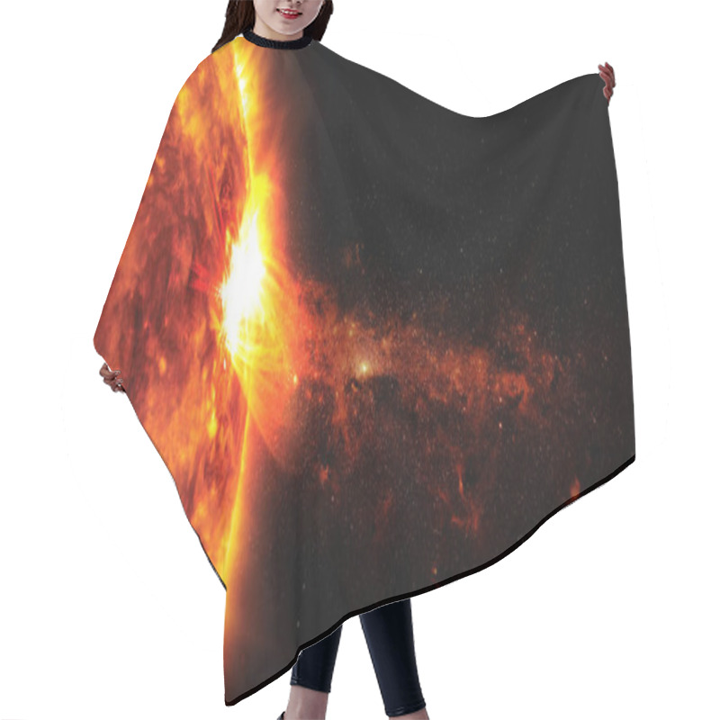 Personality  Sun On Space Background. Elements Of This Image Furnished By NASA. Hair Cutting Cape