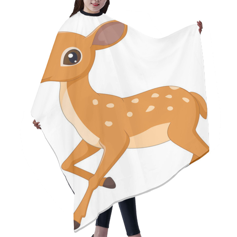 Personality  Mouse Deer Cartoon Illustration Hair Cutting Cape