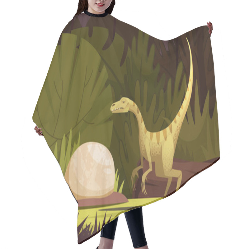 Personality  Dinosaurs Cartoon IIllustration Hair Cutting Cape