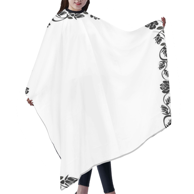 Personality  Border With Roses Hair Cutting Cape