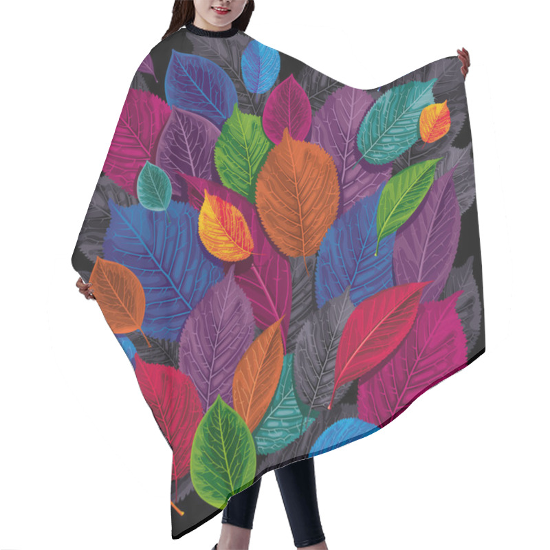 Personality  Dark Leaves Background Hair Cutting Cape