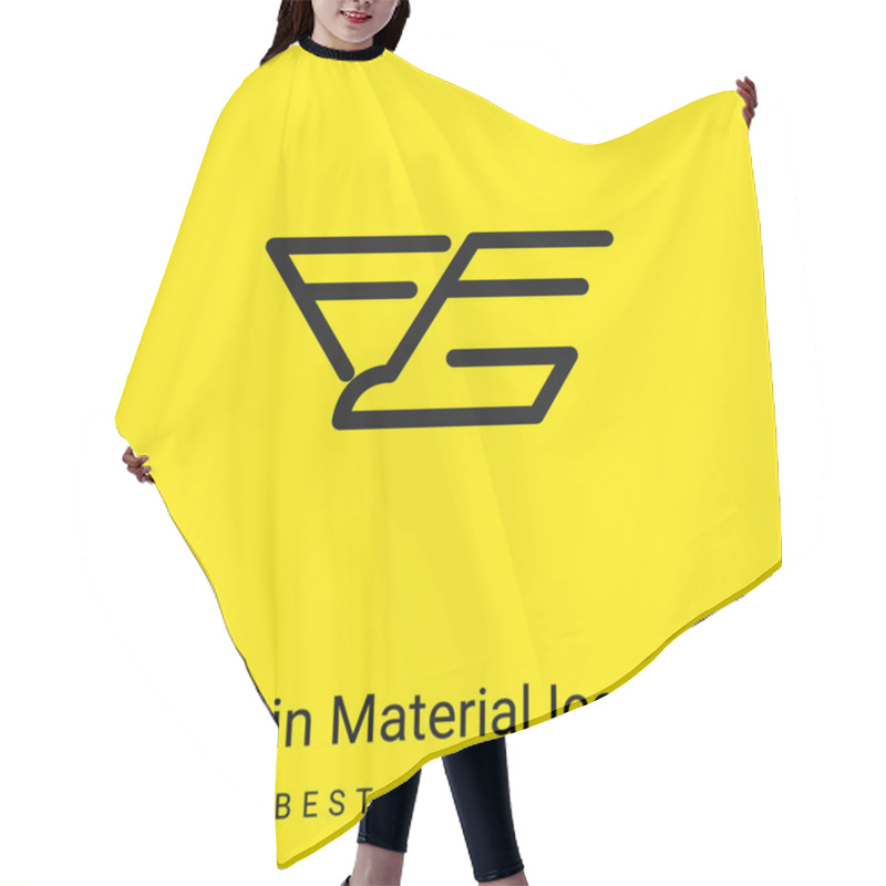 Personality  Bird In Flight Variant Minimal Bright Yellow Material Icon Hair Cutting Cape