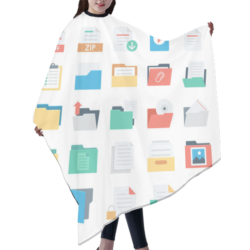 Personality  Files And Folders Vector Icons 3 Hair Cutting Cape