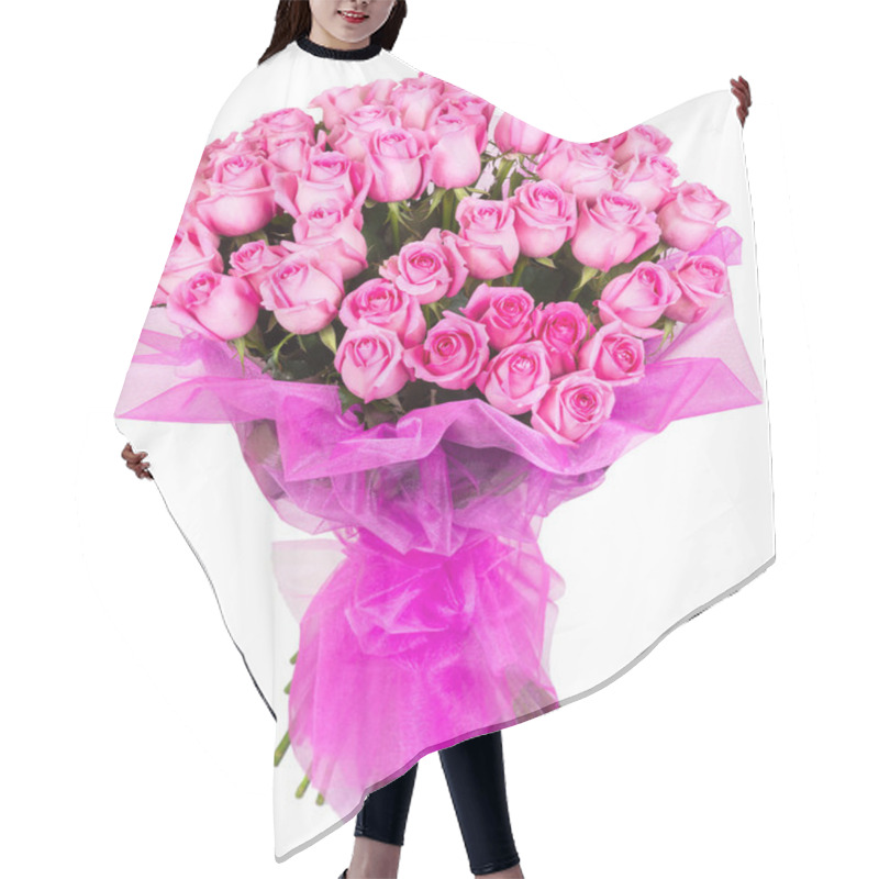 Personality  Bouquet Of Pink Roses Hair Cutting Cape