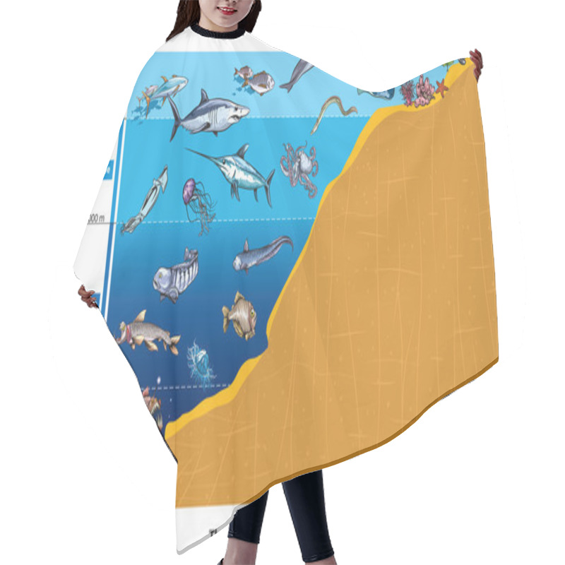 Personality  Ocean Zones Hair Cutting Cape