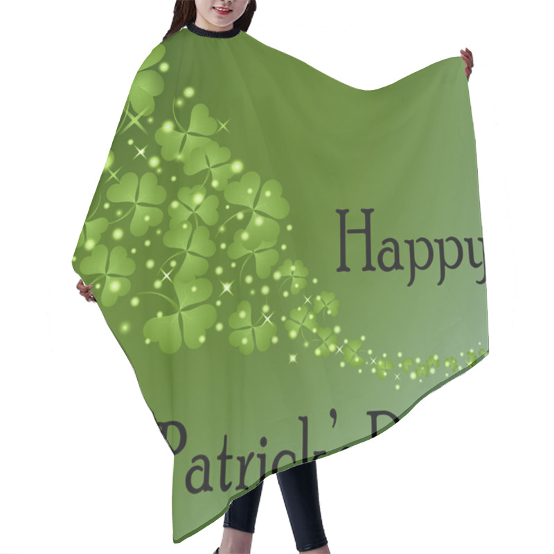 Personality  Background-Floating Magical Clovers Hair Cutting Cape