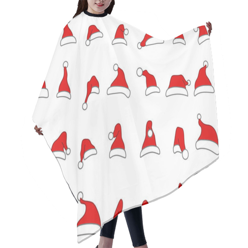 Personality  Santa Hats Doodles Hair Cutting Cape