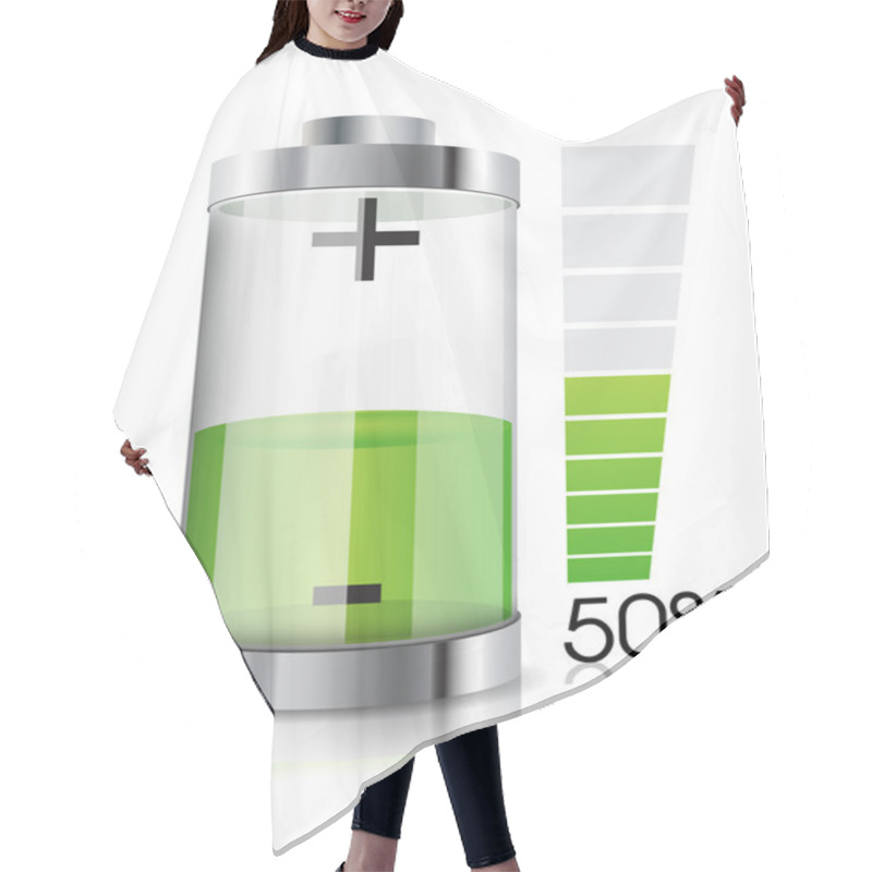 Personality  Battery Icon Hair Cutting Cape